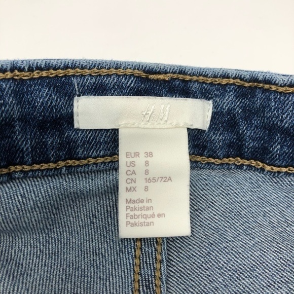 H&M High Rise Distressed Patched Jean Shorts - Picture 3 of 3